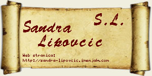 Sandra Lipovčić vizit kartica